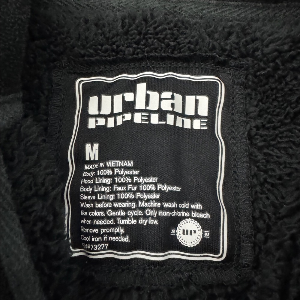 Urban Pipeline Junior's Teen Black Fleece Jacket‎ Size Medium - Picture 5 of 5